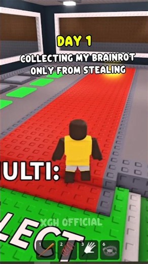collecting brainrot only from stealing (Day 1) 💀 #roblox