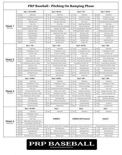 Structured Return to Throwing Programming — PRP Baseball
