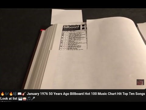 🔥🎶🔥🎼📖🎸 January 1976 50 Years Ago Billboard Hot 100 Music Chart Hit Top Ten Songs Look at list 🎹🥁🎵🎤