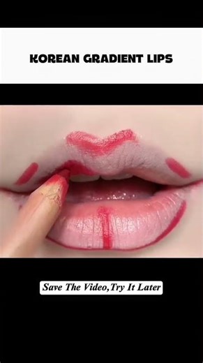 How to Apply Korean Lipstick-Gradient Lips Makeup Tutorial #koreanlips #gradientlips #kbeauty