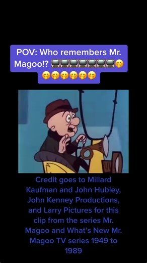 Who remembers Mr. Magoo!? 📺📺📺📺📺📺📺🤭🤭🤭🤭🤭🤭🤭#MisterMagoo #VintageCartoon #OldMan #Funny #Memories #What’sTheNewMisterMagoo #FunnyMan #CrazyDriver #OldiesCartoon #Children’sProgram