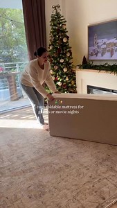 A cozy setup for holiday guests and movie nights 🎄✨ Fast to pull out, comfy to sleep on, and extra festive with this bed-in-a-bag! Type Shop for details 🤎 #christmasdecor #holidayseason #cozyhome | groundedinneutral