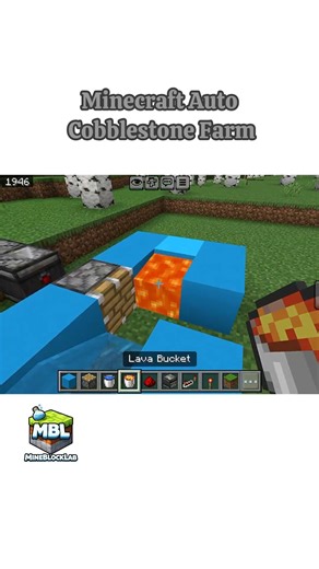 Minecraft Auto Cobblestone Farm #minecraft #minecraftbuilding #gaming #777 #7x7 #677 #iphone8plus