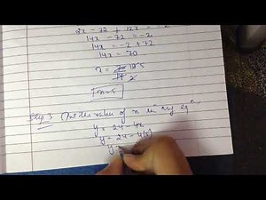 Substitution Method || Solving System of equations || in hindi