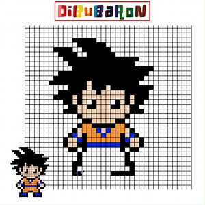 7.8K views · 93 reactions | Truco para dibujar a Goku en Pixel Art Facilmente | Dibujos fáciles | DibuBaron | Facebook