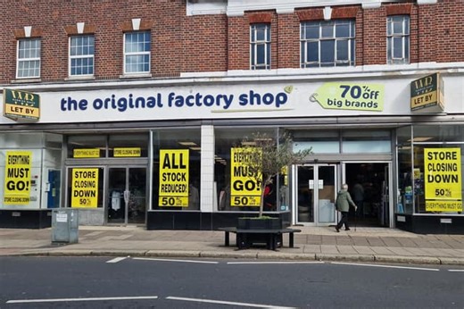 Closure of Shoreham discount department store The Original Factory Shop announced