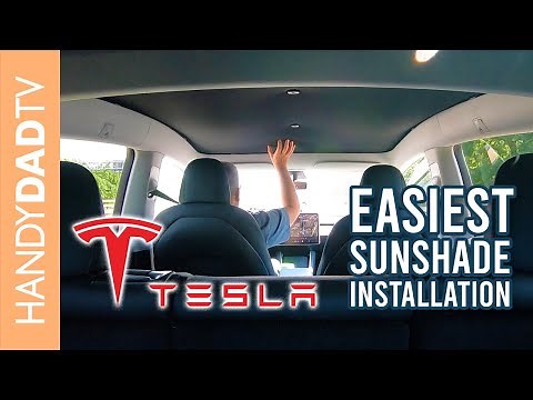 TESLA Model Y Sunshade - easiest installation method