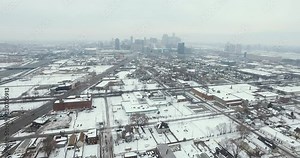 Downtown Detroit Aerial 4K