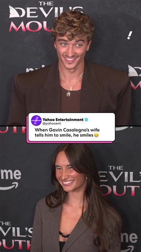 Gavin Casalegno Red Carpet Smile with Cheyanne King Casalegno