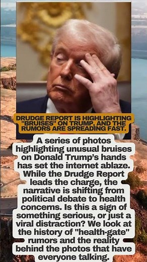 The Truth Behind the Trump Bruise Photos! 🧐 #TrumpHealth #DrudgeReport