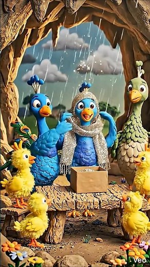 Cute Colorful Peacock Clay Animation 🦚 | Easy DIY Clay Craft for Kids |