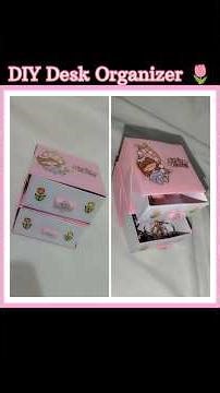 DIY Desk Organizer 🌷 | Easy DIY Accessories Organizer | Cute & Aesthetic Storage Idea #craft #shorts