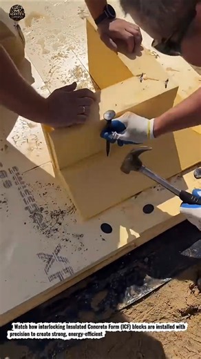 Perfect Interlocking Insulated Concrete Form (ICF) Installation | Smart Wall Building System #Shorts