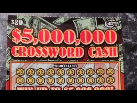 $5,000,000 Crossword Cash lottery scratch off ticket