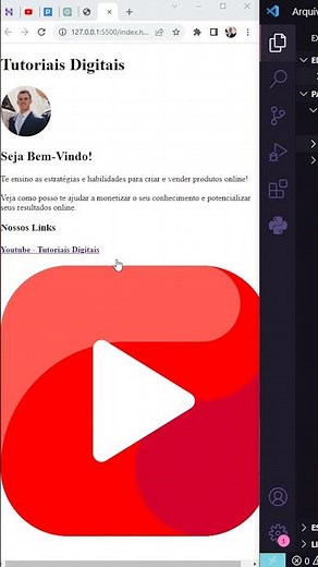 Tutorial HTML e CSS - Criando Link Personalizado