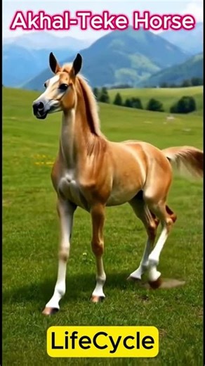 Akhal-Teke Horse Transformation | Ai Cinematic Lifecycle #shorts #horse #animals#wildlife#lifecycle