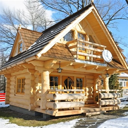 Ez a pici fa ház kívülről kicsinek tűnik, de belül mesébe illő! 😻🔥 A hegyekben található. A konyha és nappali hangulatos. 🏡✨ Fent, az emeleten, egy világos hálószoba, egy erkély, sőt még egy szoba is van vendégeknek. A fürdőszoba elegáns, és éjszaka a ház varázslatossá válik. Csak nézd meg a fotókat 📌👇👇 | Mindenről