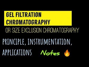 Gel Filtration chromatography (size exclusion ) ||principle, instrumentation, Applications