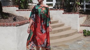 Ocean Theme Womens Kaftans Womens Caftan Womens Tunic Coverup Dresses Beach Wear Coverups Lounge Wear Silky Dresses - Etsy
