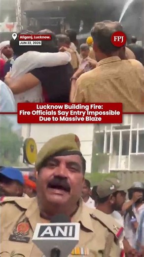 Lucknow Building Fire: Fire Officials Say Entry Impossible Due to Massive Blaze