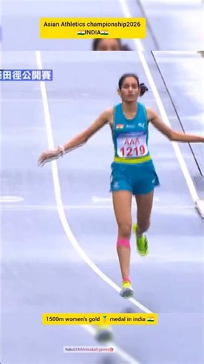 Asian Athletics championship women's 1500m Gold medal 🏅 in india#india #athletics #trending #sports