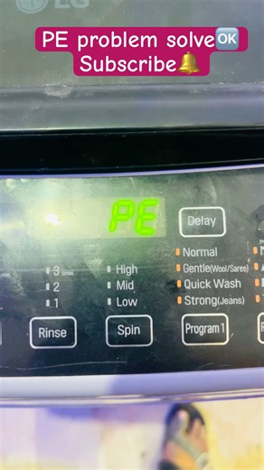 Howto LGwashing machine PE error #washingmachine#trending #shorts #youtubeshorts #viral #viralvideo