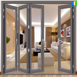 [Hot Item] Commercial Accordion Sliding Soundproof Thermal Break Glass Aluminium Bifolding Doors