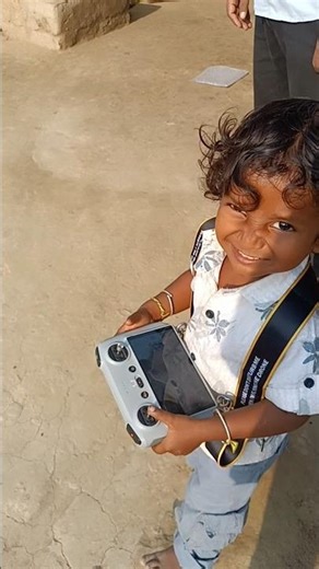 Drone safe landing by kids || Dji Drone landing || Drone video #shorts #djimini3pro #drone