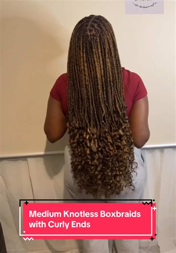 Medium Knotless Boxbraids with Curly Ends Tutorial