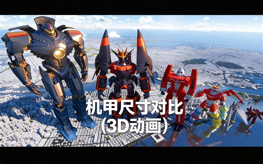 [中配]机甲尺寸对比 (3D动画) - MetaBallStudios