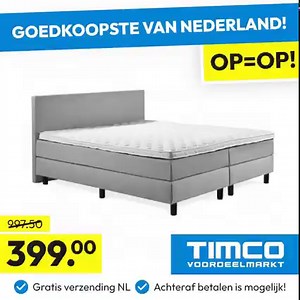 5.5K views · 157 reactions | ✅ 60% KORTING op je nieuwe boxspring ✅ 2-persoons boxspring vanaf €399! ✅ Gratis levering in NL binnen 10 dagen ✅ Goedkoopste in de Benelux! ✅ Betaal na 30 dagen via Klarna | Timco Voordeelmarkt | Facebook