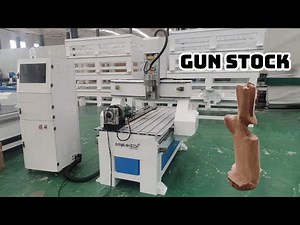 Gun stock made by 4 axis cnc router machine