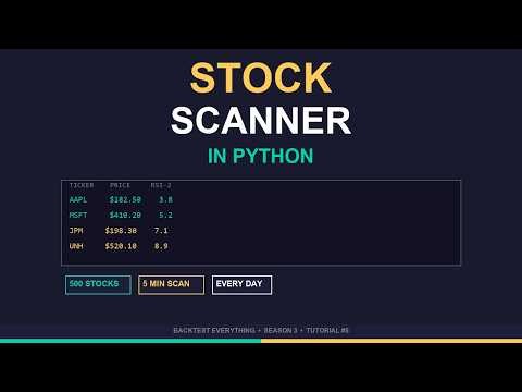 How to Build a Stock Scanner in Python (Find Trades Automatically)