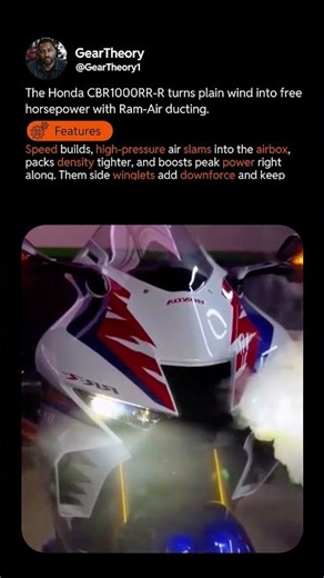 THE AERODYNAMICS OF HONDA CBR1000RR R