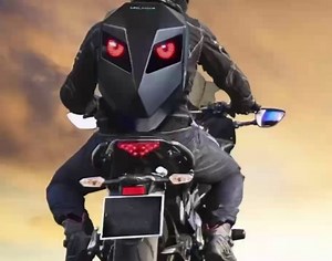 Led Motorcycle Backpack,Motorsports Riding Back Pack,DIY Custom Waterproof Travel Gift For Men/Women Motorcycle Rider (Black)