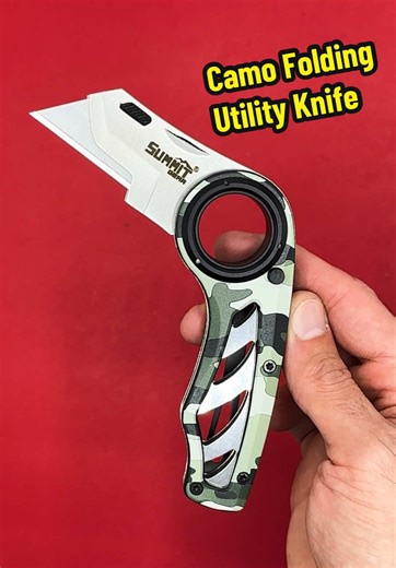 The best folding utility knife, with 3 locking points. 5 extra blades and a quick swap feature. @Summit Gear Tools #utilityknife #bluecollar #utilityblade #everydaycarry #pocketknife