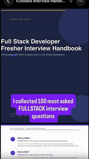 100 Full-stack developer interview questions