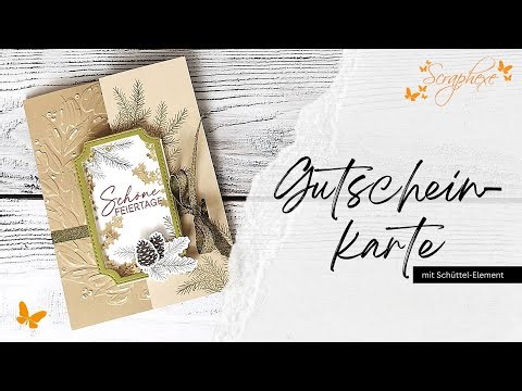 Weihnachtliche Gutscheinkarte | Shaker-Card | mit Produkten von Stampin‘ Up!