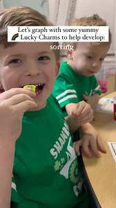 Who says math can’t be yummy? 😋 My kiddos had a blast with this Lucky Charms Graphing activity so I’m sharing it with you for FREE! All you need to do is print off this activity sheet, grab a box of Lucky Charms cereal, and a marker. Then let your little ones sort, count, and graph the different shapes and colors of the marshmallows. 🌈 ✨ This is a great way to practice: ⚖️ Math skills: counting, sorting, comparing quantities. 👆🏼Fine motor skills: using tongs, manipulating small objects. 🌈 C
