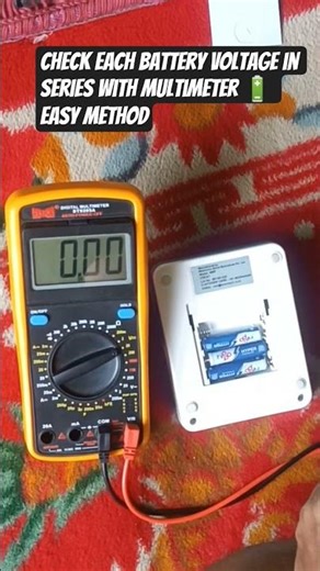 Check Each Battery Voltage in Series with Multimeter 🔋 Easy Method