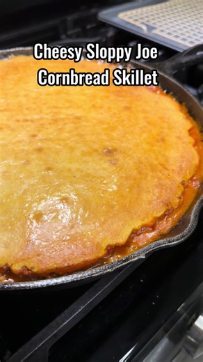 Cheesy Sloppy Joe Cornbread Skillet Recipe