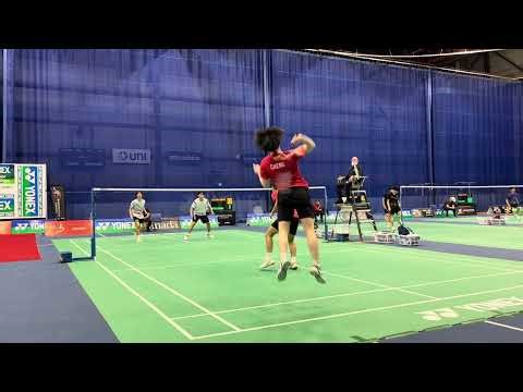 2024 YONEX Canadian Junior Championships Isaac/Alex Cheng vs Leo (Xilin) Peng Cheney Chenmiao Wang
