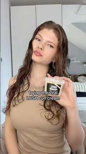 Trying the viral LUSH curl cream! #hairtok #curlyhair #curls #curlyhairroutine #curlyhairproducts