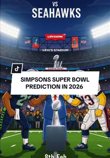Simpsons Already Comes Up With Prediction Of Super Bowl Between New England Patriots Vs Seattle Seahawks In 2026, In Old Episode Simpsons Predict The Winner, Watch Till End To See The Winner. And Who You Are Going To Support Tell In Comments. Please Like, Comments And Share. #NFL #superbowlpredictions #superbowl #seahakws #patriots