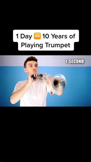 1 Day 🆚 10 Years of Playing Trumpet 🎺 #trumpet #trumpetman #trumpetplayer #trompeta #trompette #music #youtube #brassplayer
