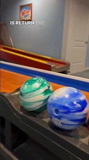 Custom built, half-scale bowling lane! 🎳