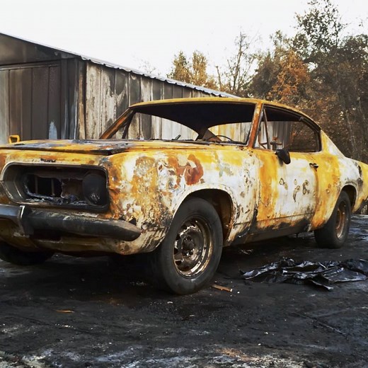 It’s time to resurrect Steve Dulcich's burnt-to-a-crisp 1968 Plymouth Barracuda. Watch the full episode exclusively with Motor Trend Premium! bit.ly/2mjOC3s | Roadkill