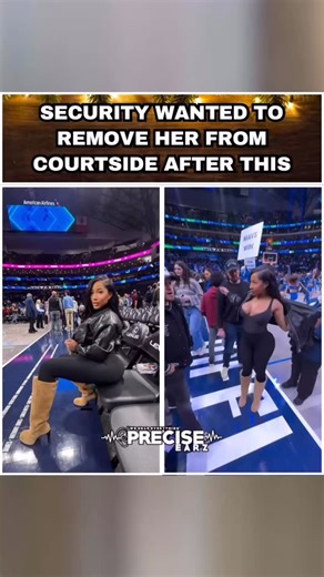 Security was just waiting for her to step on the basketball court. This what Boosie be complaining about Credits: @teigihughess | PreciseEarz.com