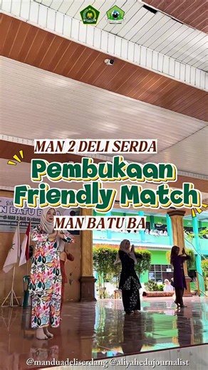 Aliyah Education’s Journalist on Instagram: "“Let the Game Begin, Brooo!” 🏁🔥 Opening Friendly Match MAN Batu Bara x MAN 2 Deli Serdang resmi dibuka dengan vibes yang gak main-main! Dari tepuk tangan, teriakan semangat, sampai yel-yel khas anak madrasah—semuanya bikin jantung deg-degan kayak mau UNBK 😵‍💫✨ Pertemuan ini bukan sekadar adu skill olahraga, tapi ajang silaturahmi, kolaborasi, dan nambah relasi antar madrasah. Karena di balik smash dan tendangan, ada semangat persaudaraan yang diba