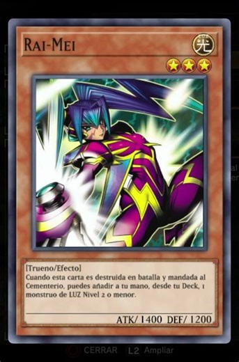 Yugioh Rai-Mei Card Type Luz